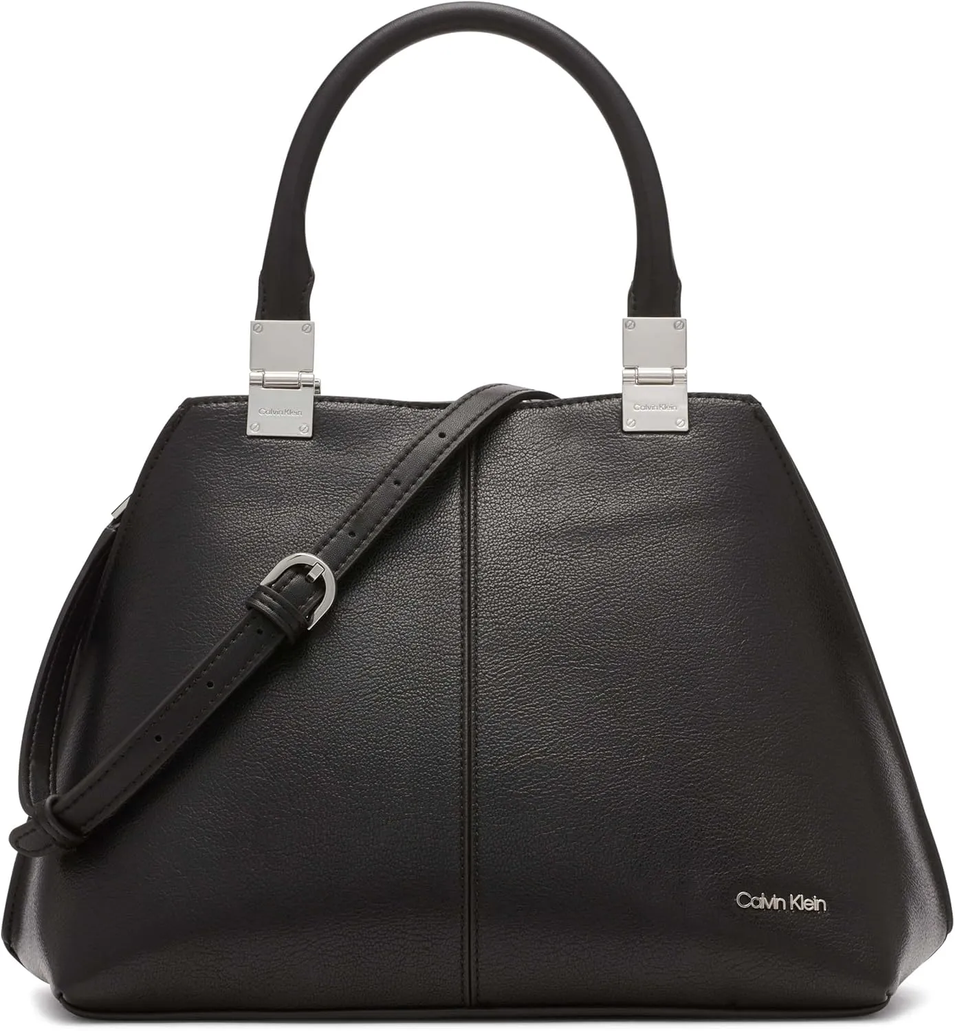 Calvin Klein Granite Geometric Satchel – 2 in 1, Vegan Leather, 2 Pockets