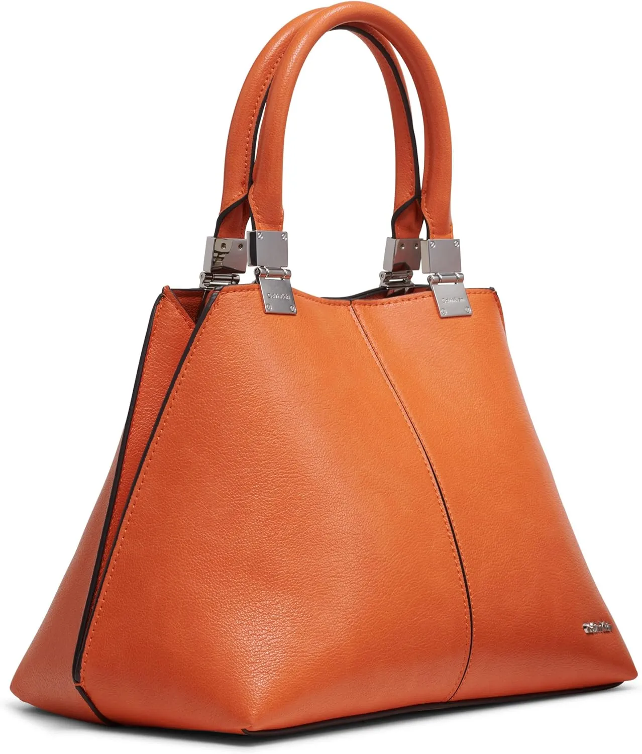 Calvin Klein Granite Geometric Satchel – 2 in 1, Vegan Leather, 2 Pockets