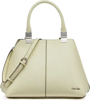 Calvin Klein Granite Geometric Satchel – 2 in 1, Vegan Leather, 2 Pockets