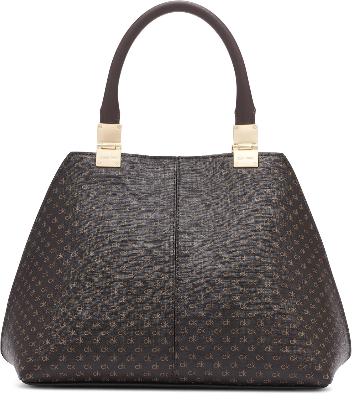 Calvin Klein Granite Geometric Satchel – 2 in 1, Vegan Leather, 2 Pockets