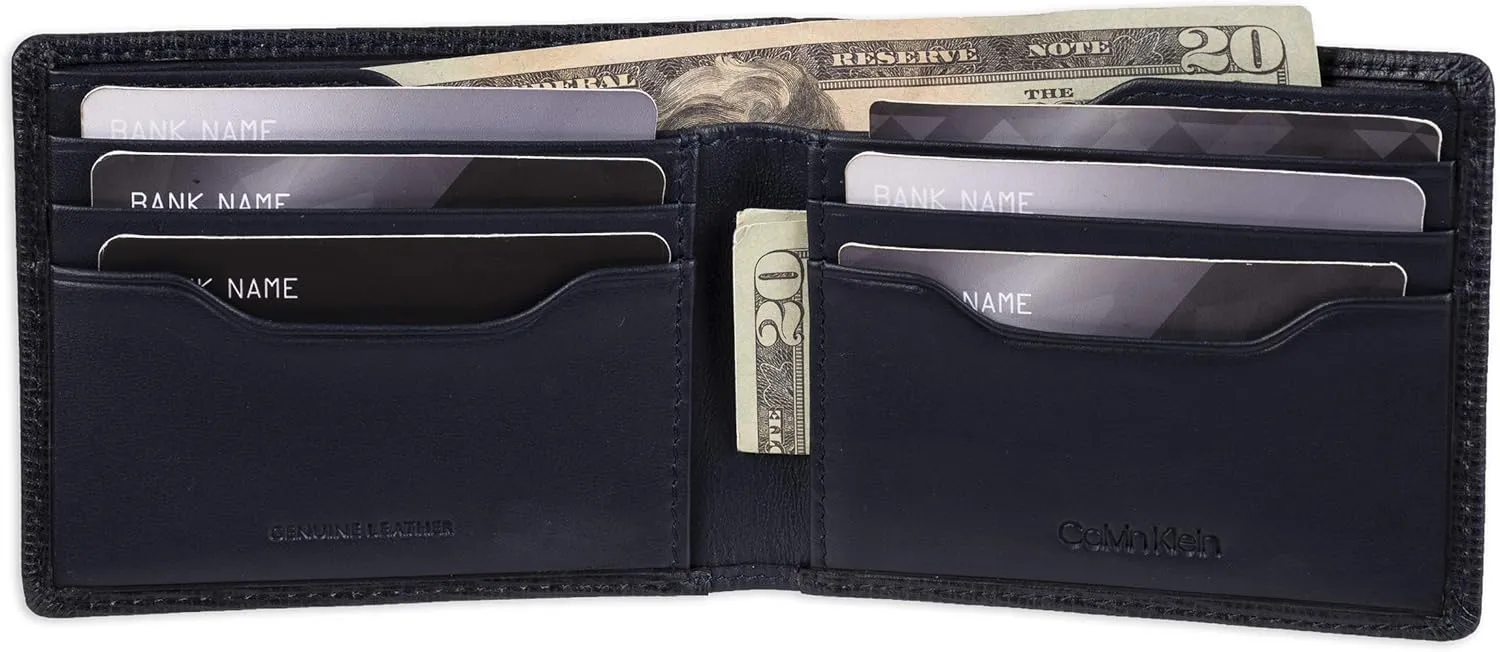 Calvin Klein Men's Wallet Sets-Minimalist Card Cases, Bifold Wallets