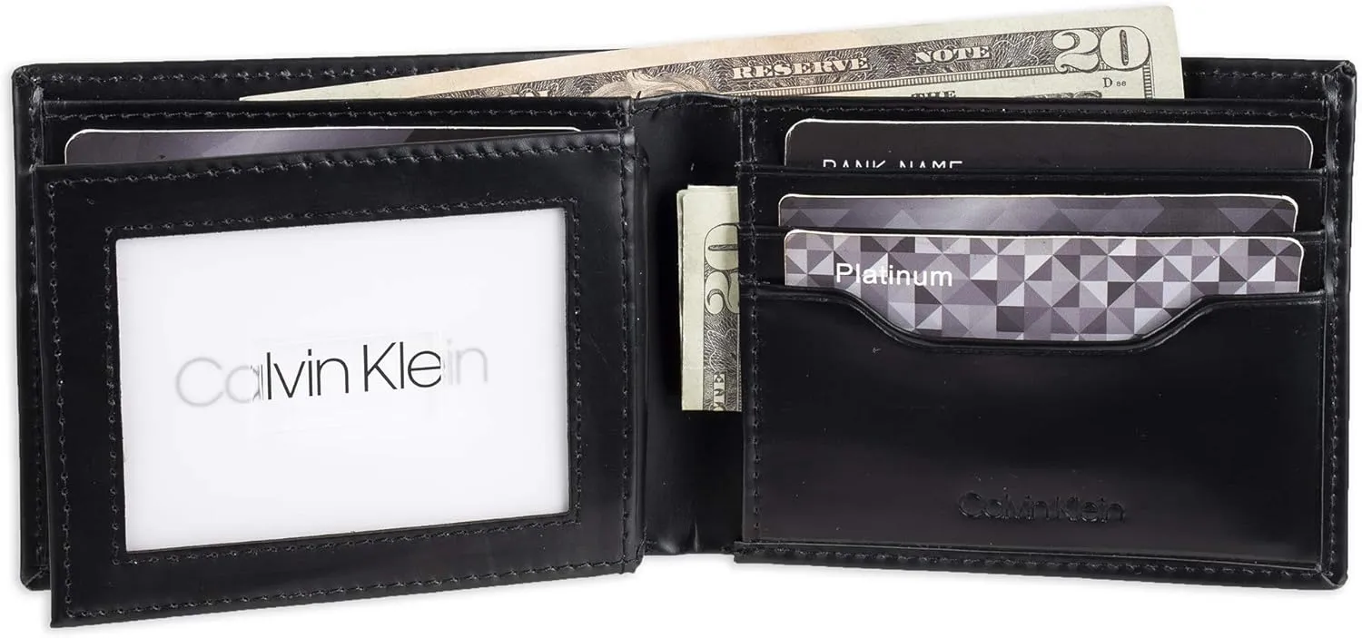 Calvin Klein Men's Wallet Sets-Minimalist Card Cases, Bifold Wallets