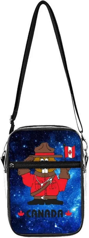 Canada Beaver Cartoon Clear Purse Stadium Crossbody Bags with Adjustable and Removable Strap Shoulder Handbags