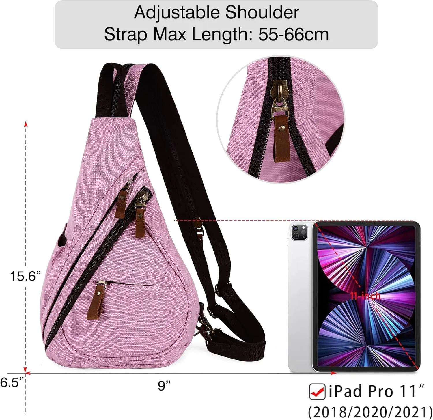 Canvas Sing Bag for Women Crossbody Bags Backpack Purse Rucksack Small Casual Daypack