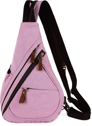 Canvas Sing Bag for Women Crossbody Bags Backpack Purse Rucksack Small Casual Daypack