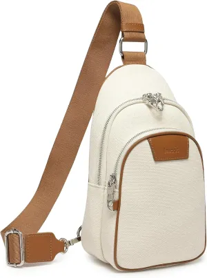 Canvas Small Sling Bag for Women Men Anti Theft Crossbody Bags RFID Blocking Cross Body Bag for Woman Travel Sling Purse