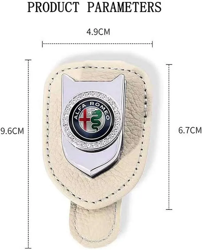 Car Glasses Clip for Alfa Romeo Giulietta Giulia Stelvio Mito 147 156 159 166,Sunglass Holder Visor Sunglasses Organizer Magnetic Sunglasses Clip Visor Accessories Interior Car Accessories