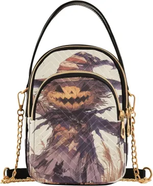 Cartoon Scarecrow Farmland trendy crossbody purses for women trendy with multi pockets hand bags essentials for women