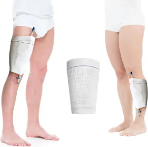 Catheter Leg Bag Holder 2 Count- Fabric Urine Bag Sleeves, Secure Drainage, Adjustable Straps for Men, Women, and Wheelchair Users (S)