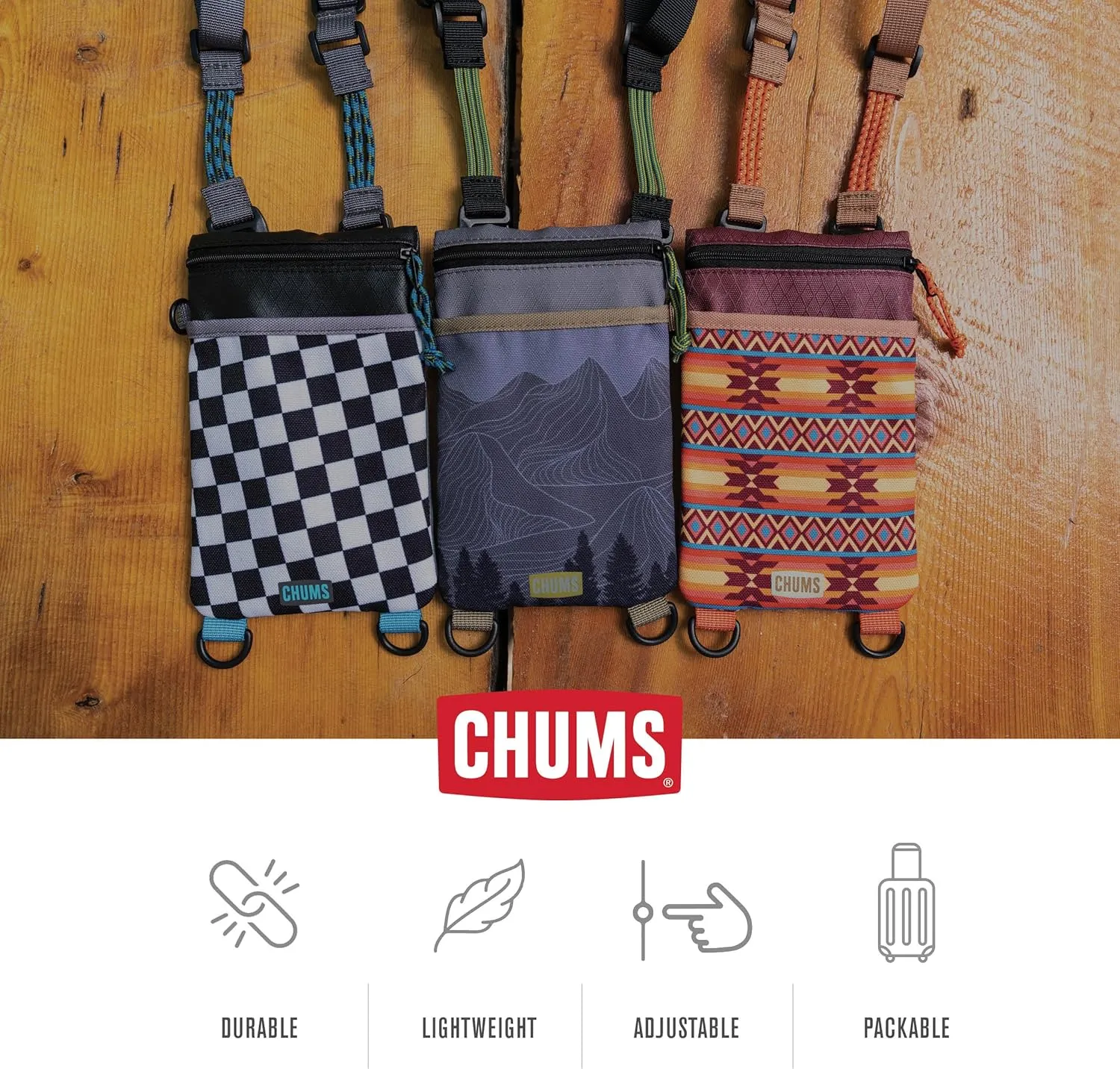 Chums Rover Phone Tote - Small Crossbody Bag with Adjustable Strap - Tactical Sling Bag for Women & Men w/Multiple Pockets