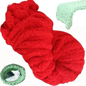 Chunky Wool Yarn 250g × 1,2，5，10, Knitting Wool Yarn Coarse Yarn Knitting Yarn for Crochet, 2cm Soft Chunky Yarn for Yarn Projects Making Bags Hats Blankets Pillow Cushion Cat Bed(11#,2 roll(500g))
