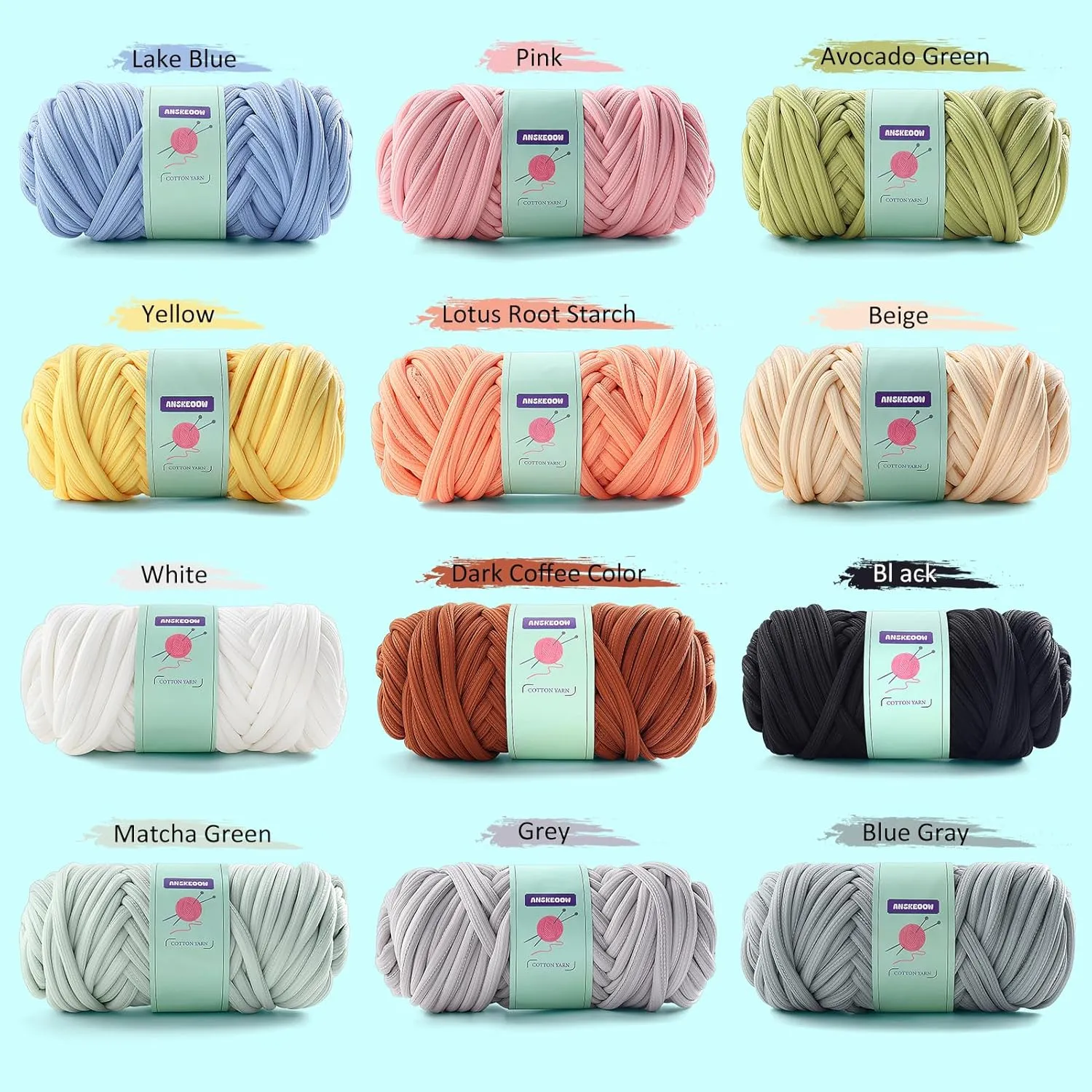 Chunky Yarn for Hand Knitting,Soft Bulky Yarn for Crocheting,Thick Big Twist Tubular Yarn for Making Blanket,Bags,Baskets,Pillows,Pet Nests 1.1lb/500g (2 Skeins Dark Coffee Color)