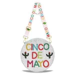 Cinco De Mayo Purse for Women Beaded Mexican Fiesta Crossbody Purse Sombrero Chili Shoulder Bag Mexican Outfit Gift