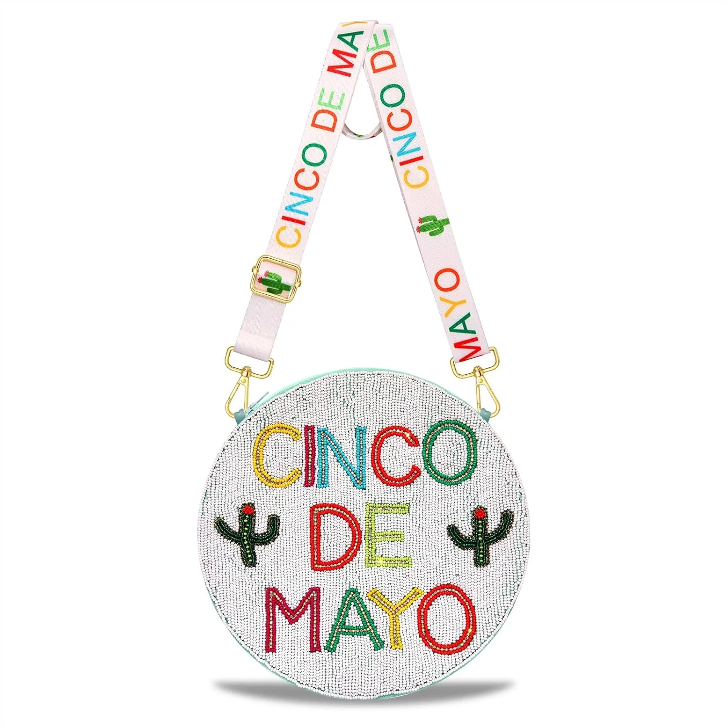 Cinco De Mayo Purse for Women Beaded Mexican Fiesta Crossbody Purse Sombrero Chili Shoulder Bag Mexican Outfit Gift