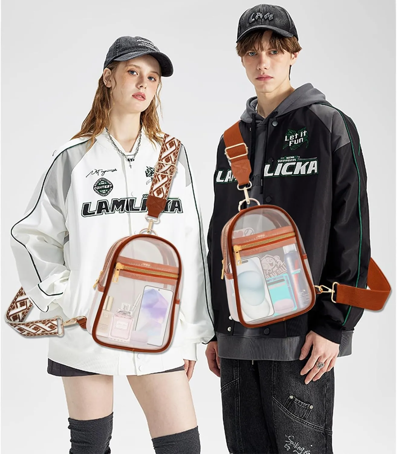 Clear Bag for Stadium Events Approved Concert Travel Outdoors See Through Sports Fan Handbags&Purses