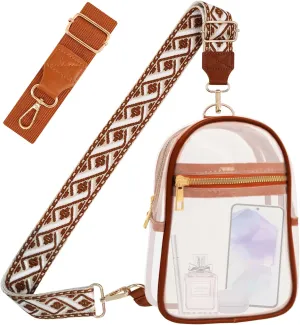 Clear Bag for Stadium Events Approved Concert Travel Outdoors See Through Sports Fan Handbags&Purses