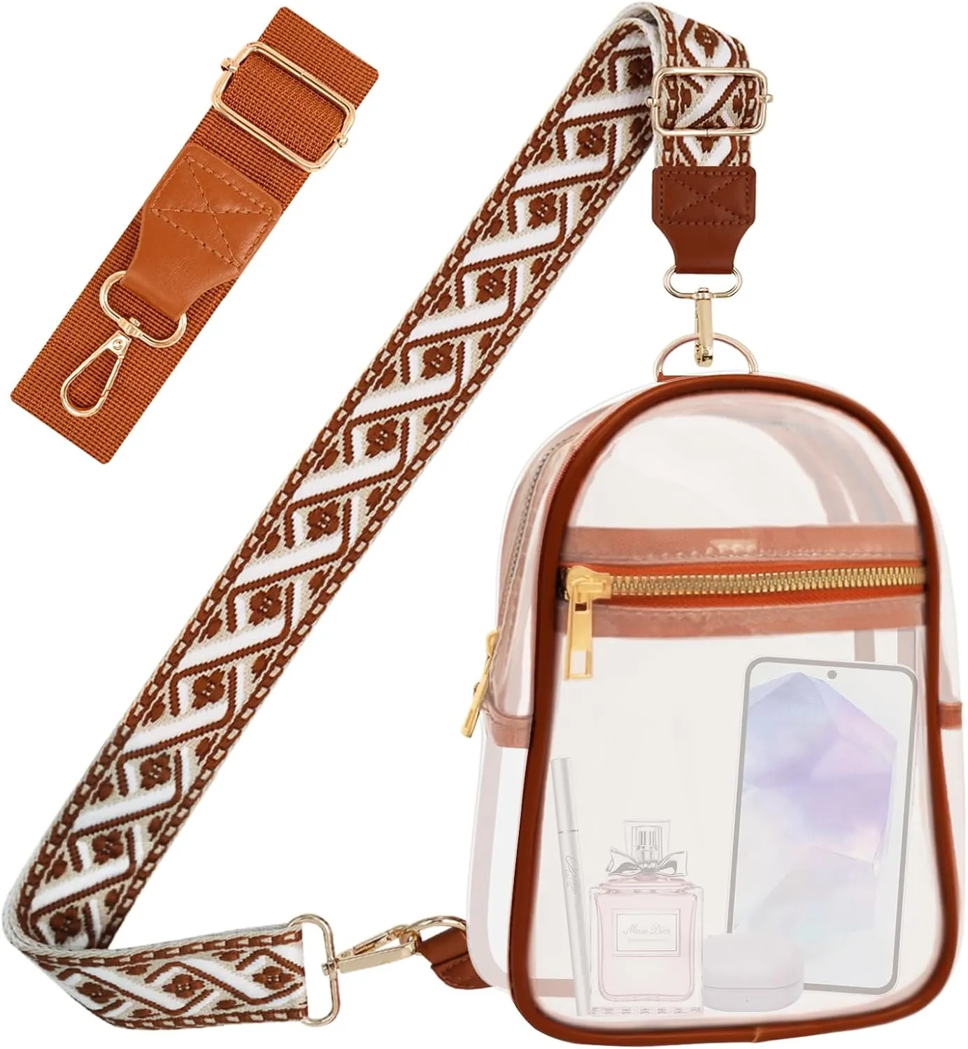 Clear Bag for Stadium Events Approved Concert Travel Outdoors See Through Sports Fan Handbags&Purses
