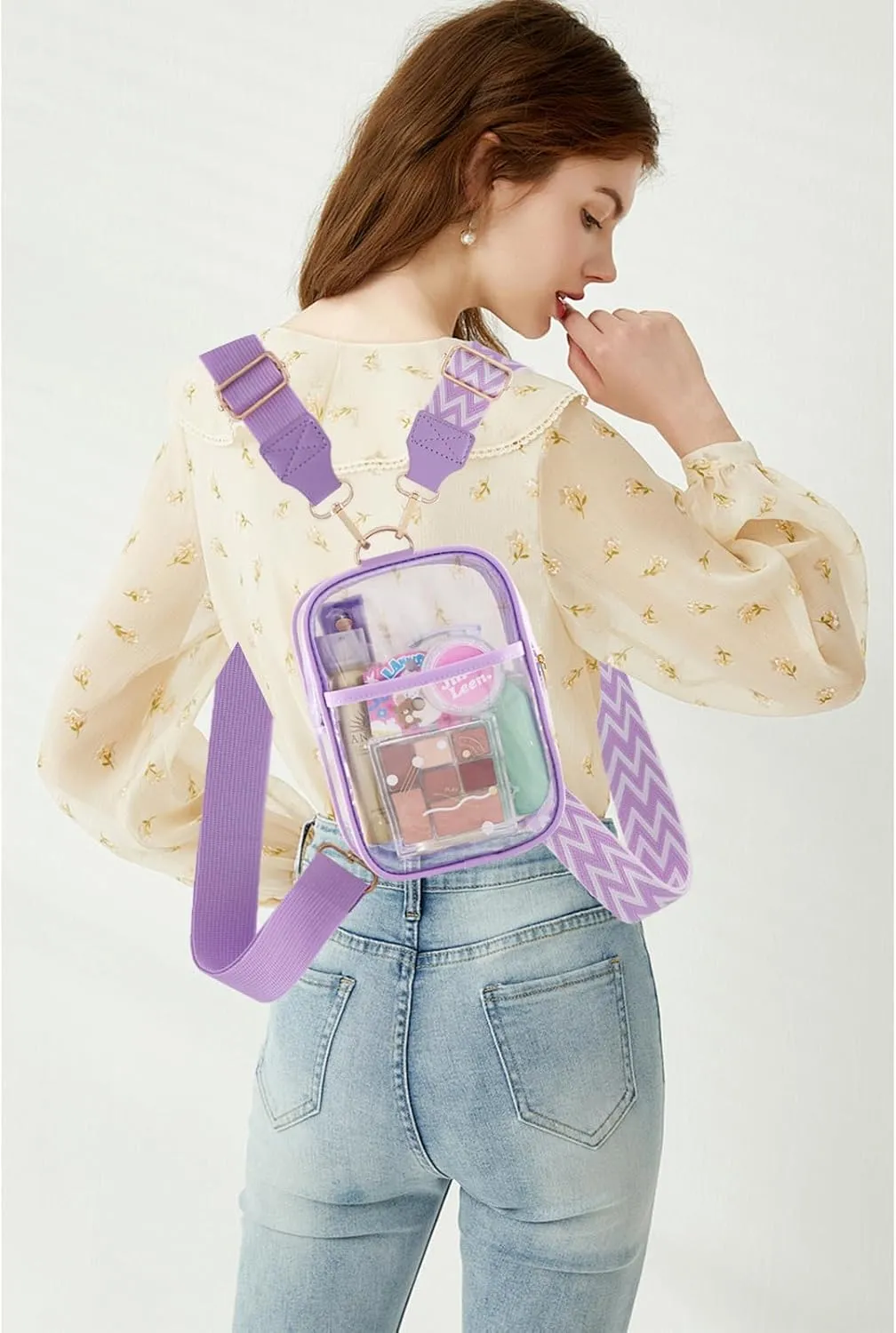 Clear Bag for Stadium Events Approved Concerts Outdoors See Through Sports Fan Handbags & Purses