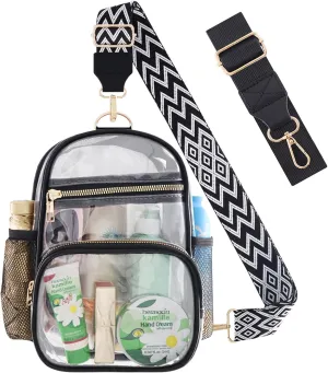 Clear Bag Stadium Approved Events Concerts Sports Outdoors Water Bottle Holder,Clear Purse for Women Men Handbags