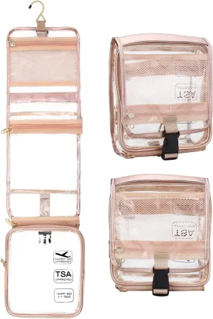 Clear Travel Bag with Tsa Approved Toiletry Bag Hanging Toiletry Bag for Women Makeup Bag Small Hanging Toiletry Bag for Men Toiletry Bags for Traveling Women Toiletries