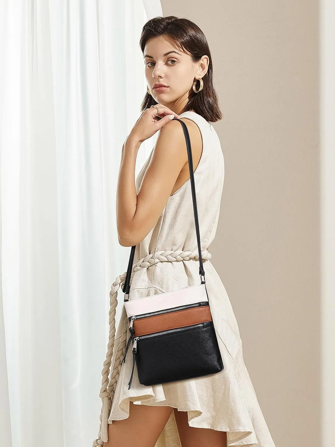 CLUCI Women's Crossbody Handbags with Adjustable Straps