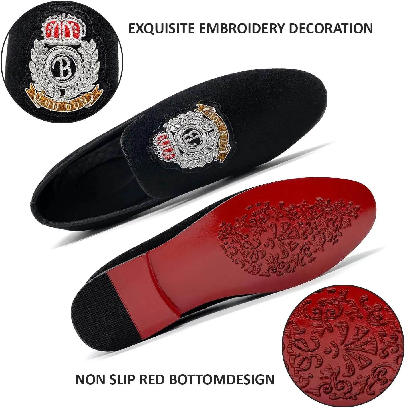 CMM Men's Luxury Penny Slip-On Loafer Party Dancing Shoes