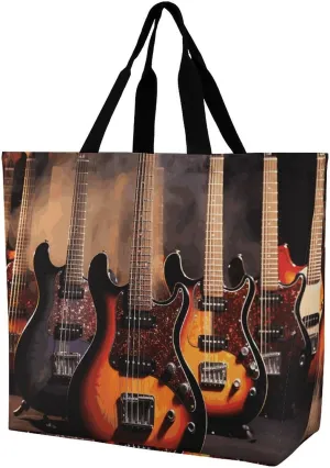 Colorful Buttons Tote Bags, Reusable Grocery Bags, Large Shopping Bag, Shoulder Bag for Women