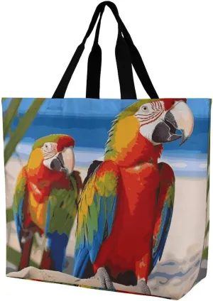 Colorful Buttons Tote Bags, Reusable Grocery Bags, Large Shopping Bag, Shoulder Bag for Women