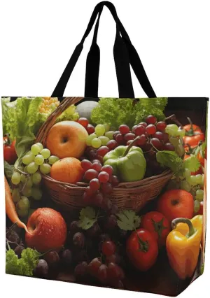 Colorful Buttons Tote Bags, Reusable Grocery Bags, Large Shopping Bag, Shoulder Bag for Women