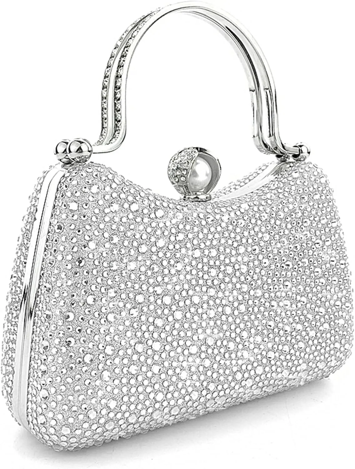 Comeon Evening Handbags for Women Rhinestone Evening Clutch Bag Sparkle Crystal Purses Party Wedding Formal Purses with Chain