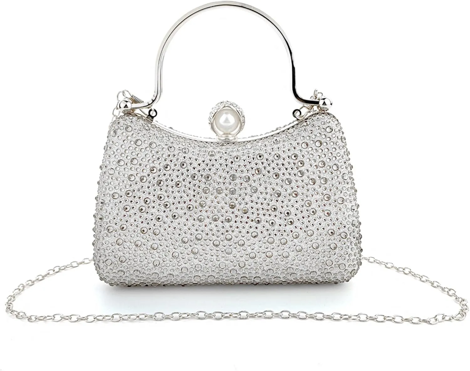 Comeon Evening Handbags for Women Rhinestone Evening Clutch Bag Sparkle Crystal Purses Party Wedding Formal Purses with Chain