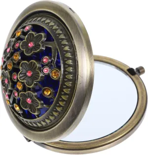 Compact Retro Makeup Mirror Dual Sided Travel Mirror for Handbag for Makeup Vanity and Daily Use