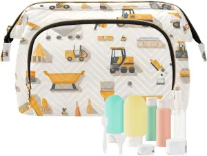 Construction Scene Beige Cosmetics Bag Essentials Make Up Bags For Women Women Coin Purse for Card Cases Money Organizers