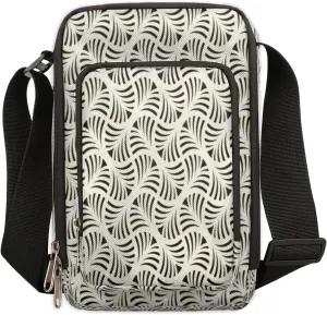 Contemporary Geometric Pattern Crossbody Bags Trendy Cross Body Phone Wallet Shoulder Bag Sling Bags Small Travel Crossbody Bag with Adjustable Strap for Women and Men