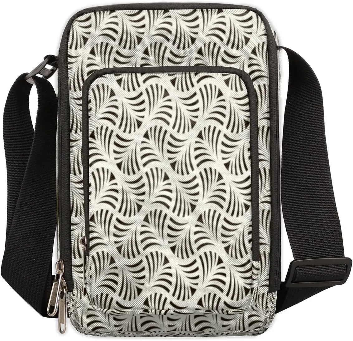 Contemporary Geometric Pattern Crossbody Bags Trendy Cross Body Phone Wallet Shoulder Bag Sling Bags Small Travel Crossbody Bag with Adjustable Strap for Women and Men