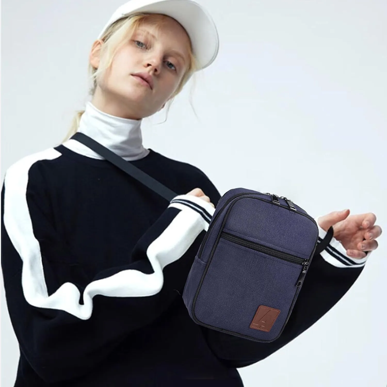 Convertible Crossbody Bag for Men/Women,Adjustable Waist/Shoulder/Backpack with 2/3 Strap,Everyday Essentials Carrier