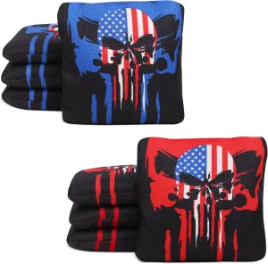 Cornhole Bags Professional Grade Dual Sided Set of 8 Regulation Size 16 oz Includes Carry Bag