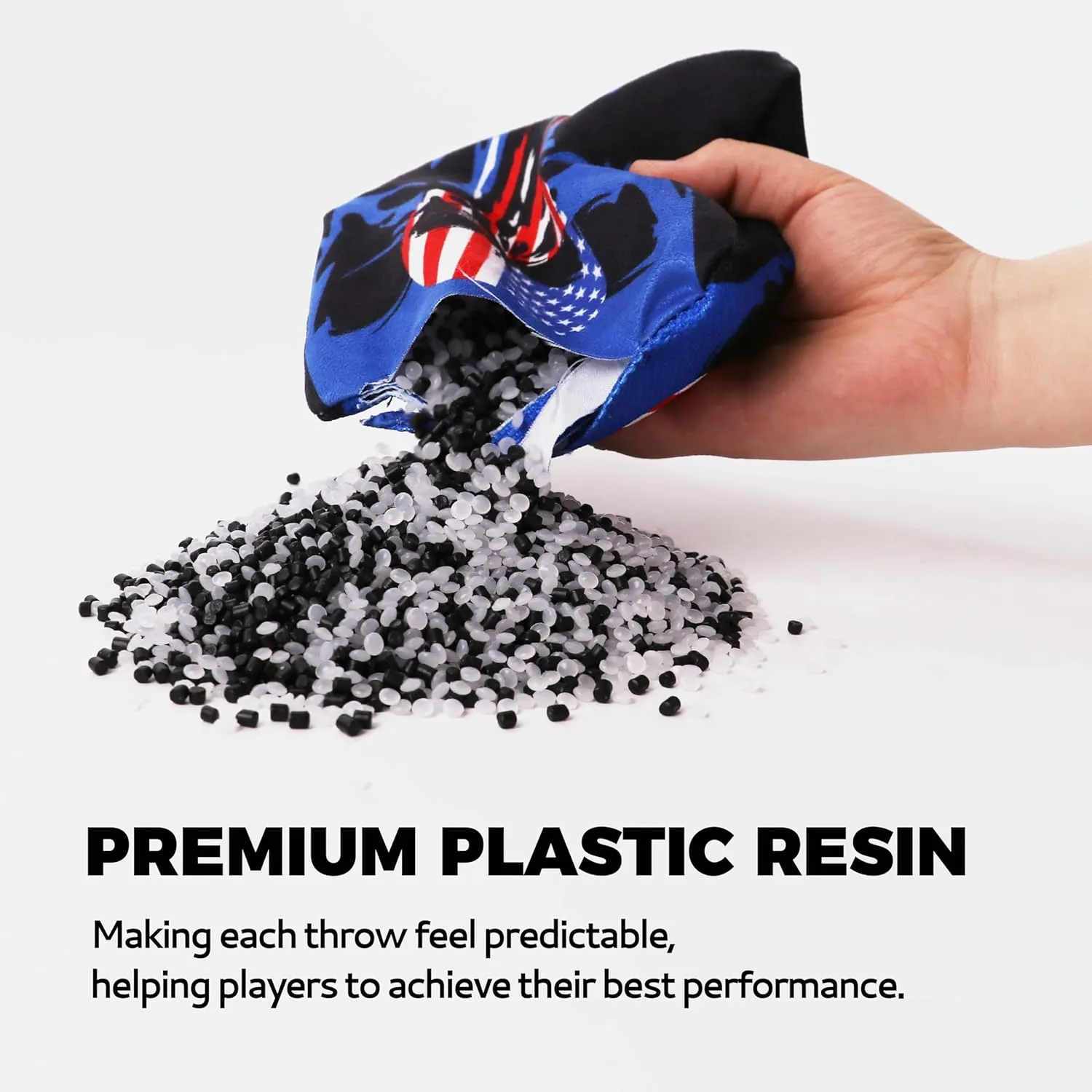 Cornhole Bags Professional Grade Dual Sided Set of 8 Regulation Size 16 oz Includes Carry Bag