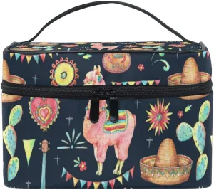 Cosmetic Bag African American Pretty Girl Travel Makeup Train Cases Portable Artist Storage Bag Organizer for Womens (pattern5)