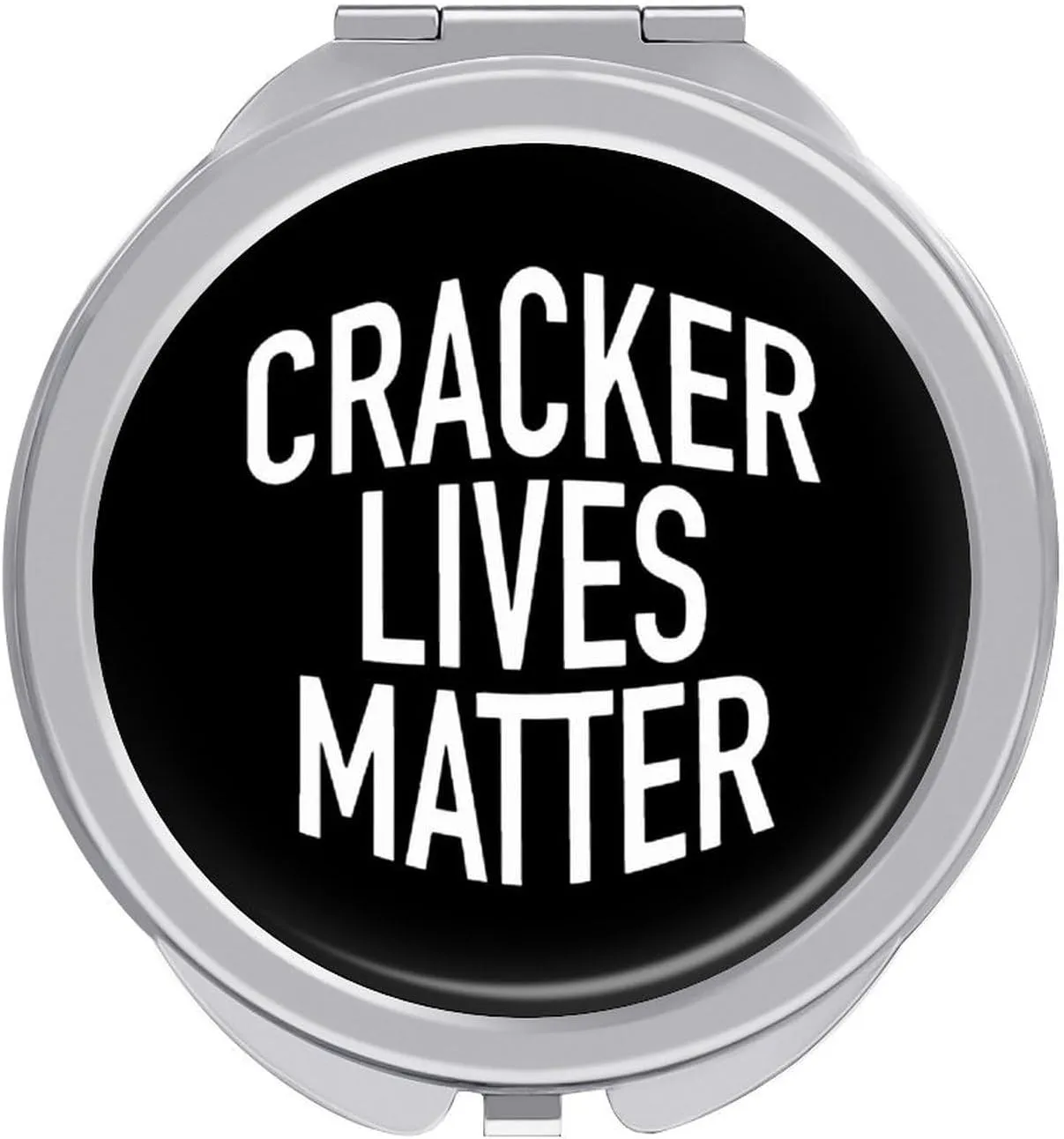 Cracker Lives Matter Travel Makeup Mirror 2" Portable Round Folding Vanity Mirrors for Handbag Pocket Wallet