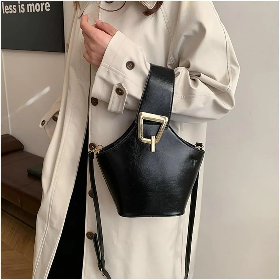Crescent Hobo Bags Women Trendy PU Leather Bucket Bag Underarm Shoulder Bag Cute Crossbody Phone Purse Tote Handbag 2025