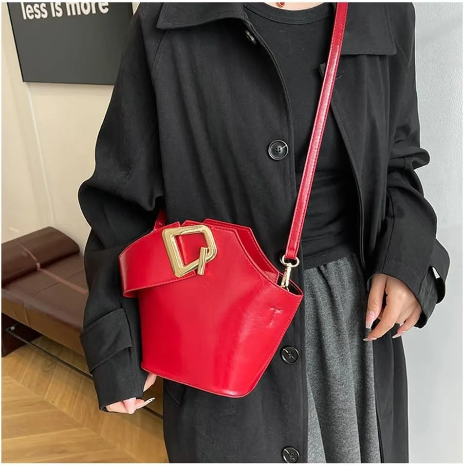 Crescent Hobo Bags Women Trendy PU Leather Bucket Bag Underarm Shoulder Bag Cute Crossbody Phone Purse Tote Handbag 2025