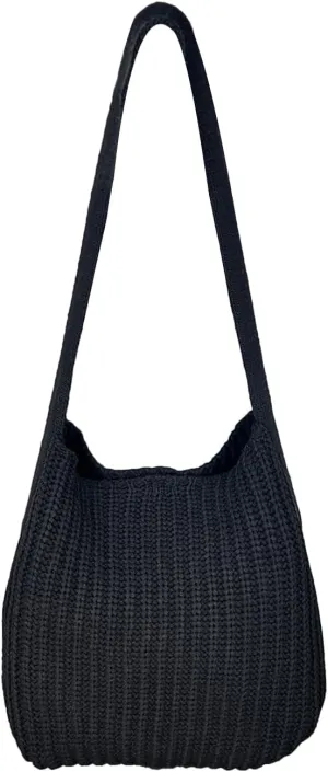 Crochet Bag for Women Knitted Crossbody Hobo Bag, Crocheted Shoulder Handbag Aesthetic Crochet Tote Bag Hippie Bag for Girls