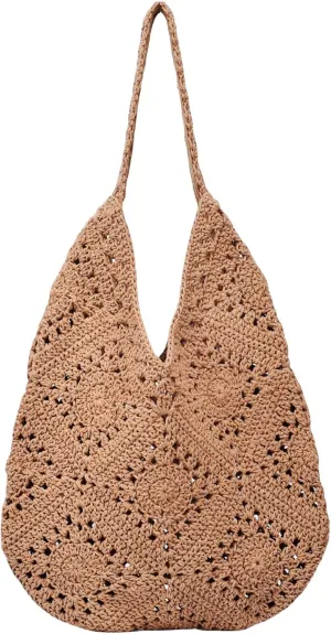 Crochet Beach Bag Beach Bags for Women Soft Summer Beach Tote Woven Purses for Summer Vacation