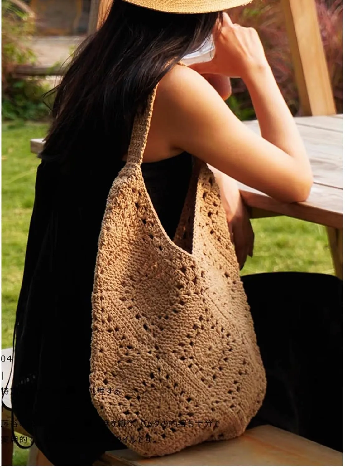 Crochet Beach Bag Beach Bags for Women Soft Summer Beach Tote Woven Purses for Summer Vacation
