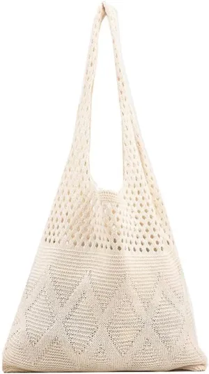 Crochet HandBags Hobo Knitted Tote Bag Aesthetic Summer Purses for Women Crochet Beach Handbag