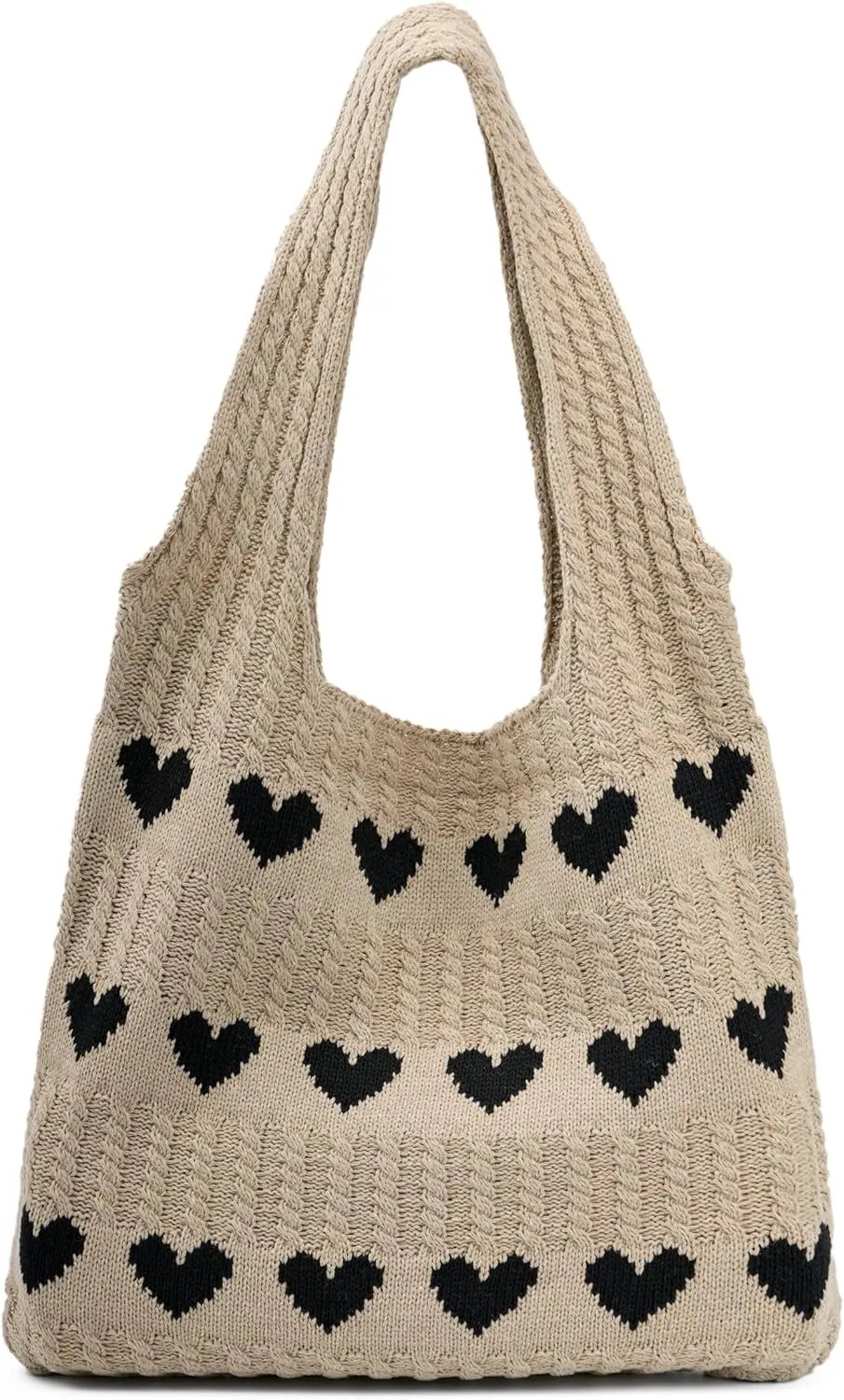 Crochet Tote Bag Cute Knit Summer Beach Tote Bags Aesthetic Vacation Bag for Women