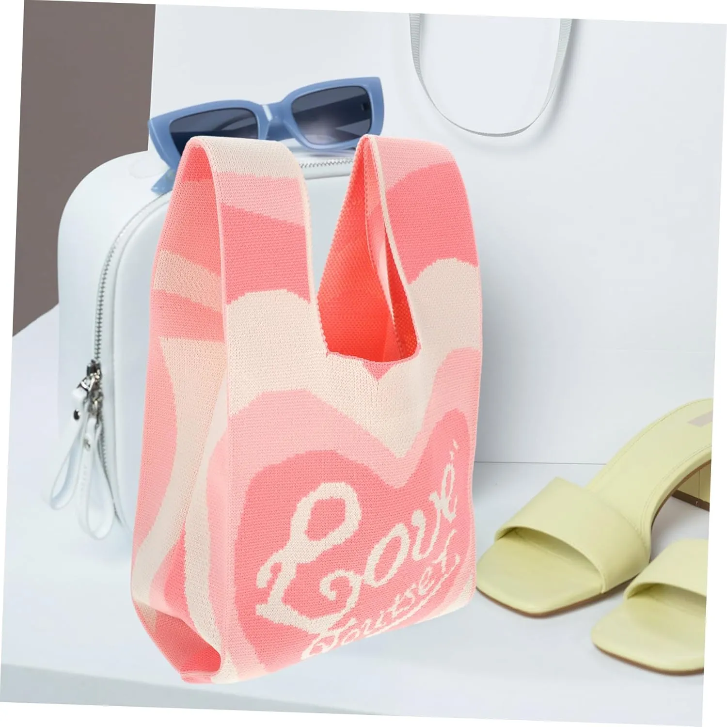 Crochet Tote Knitted Shoulder Bag Crocheted Handbag Woven Tote Bag Bags Knit Tote Bag Women