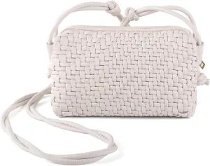 Crossbody Bag for Women Trendy Woven Purse Vegan Leather Small Shoulder Handbags with Strap