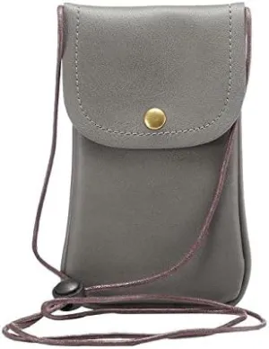 Crossbody Cellphone Purse Soft PU Leather Moblie Phone Pouch Multipurpose Shoulder Bag Carrying Cases for Smartphone